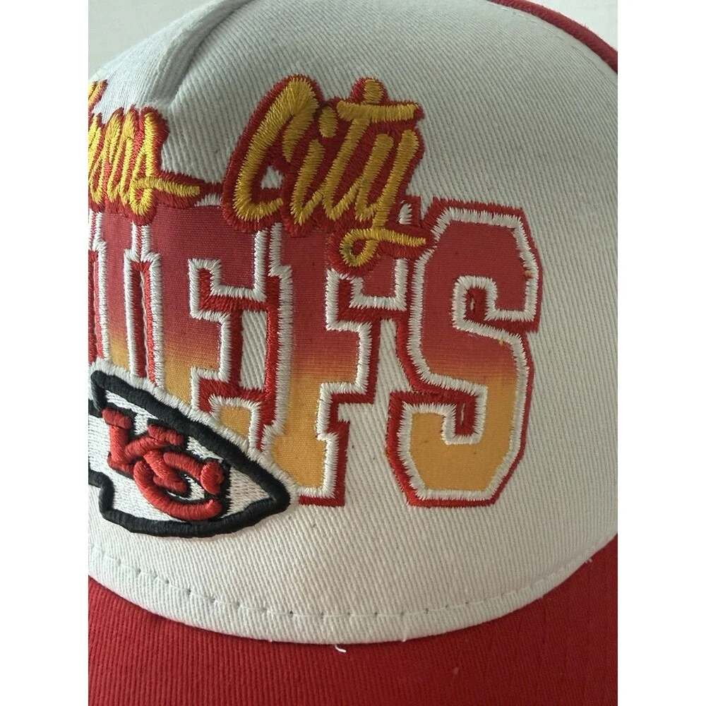 KC Chiefs NFL Kids Apparel All Fabric Hat Adjustable Size Boys 4-7 Fade SnapBack